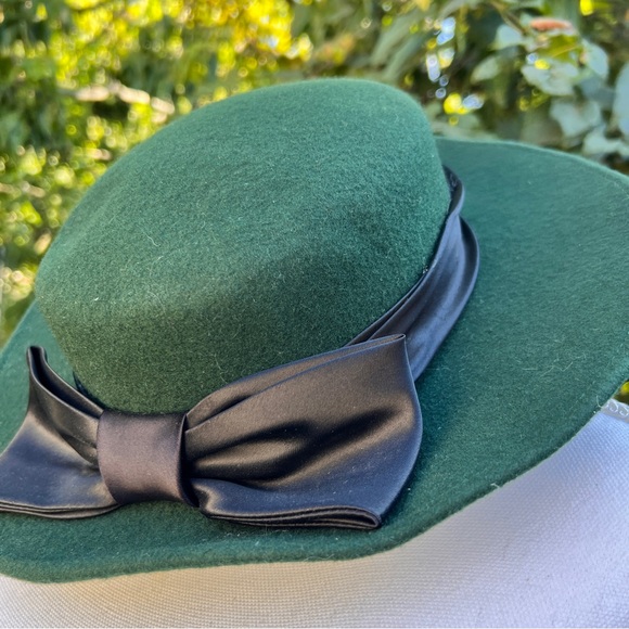 Vintage Joe Bill Miller dark green wool Matilda hat - Picture 2 of 6